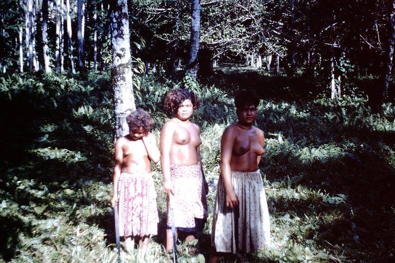 1961 April - 3 women brushing at Somata.JPG