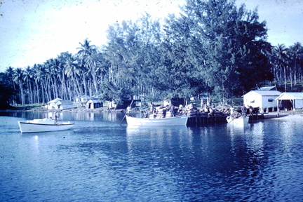 1961 January - Loading copra Tulagi at Somata