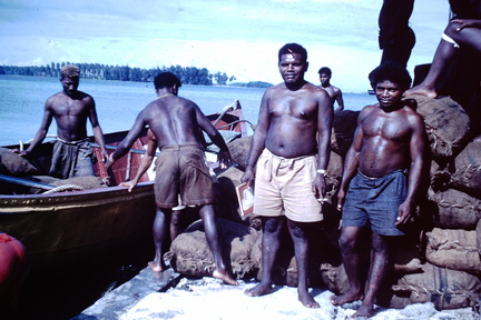 1961 January - Pepesala, loading copra Tulagi