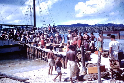 1961 July - Tikopeans going home, Cape Torrens'